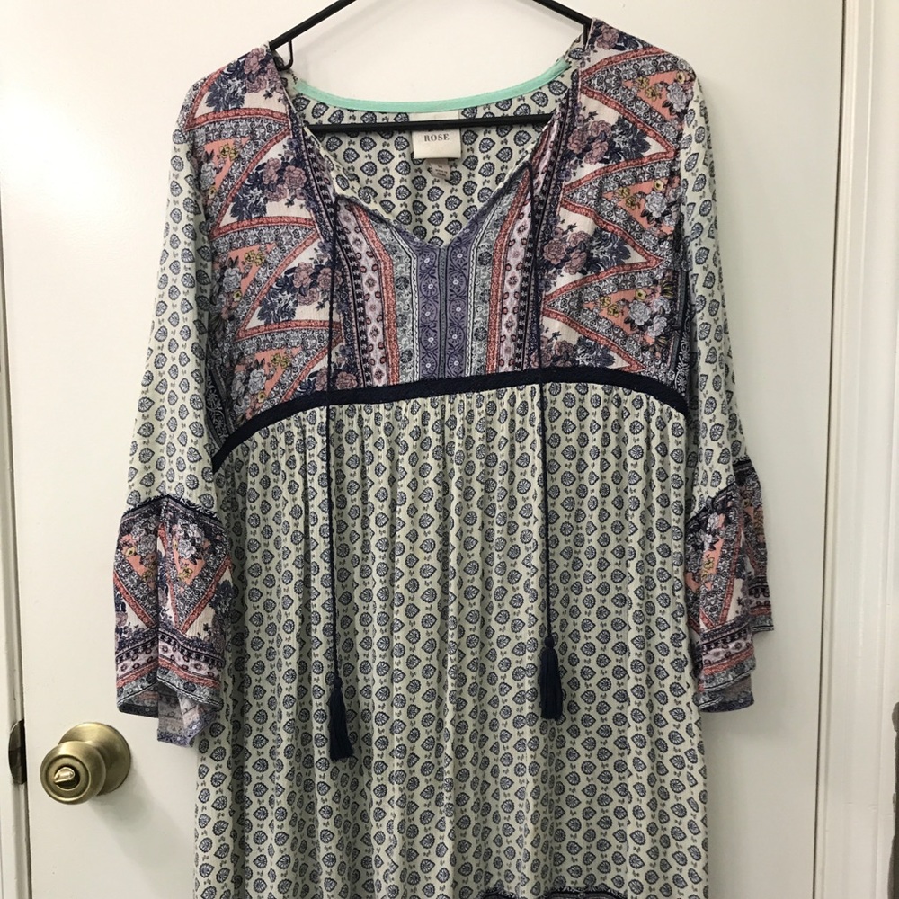 Boho Tassel Shift Dress